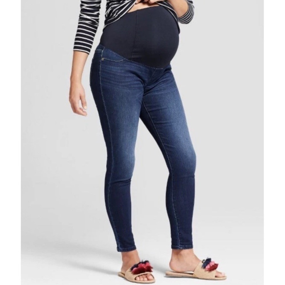 Isabel Maternity Over Belly Skinny Jeans Dark Wash‎ Sz 6 29" Stretch
